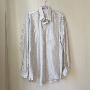 Vintage 70s Pinstriped Silky Button Up Shirt